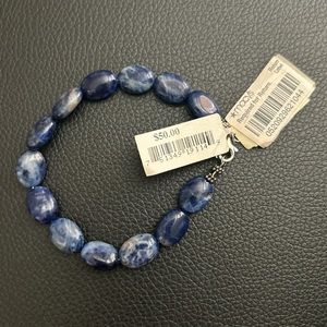 Genuine sodalite charm bracelet nwt